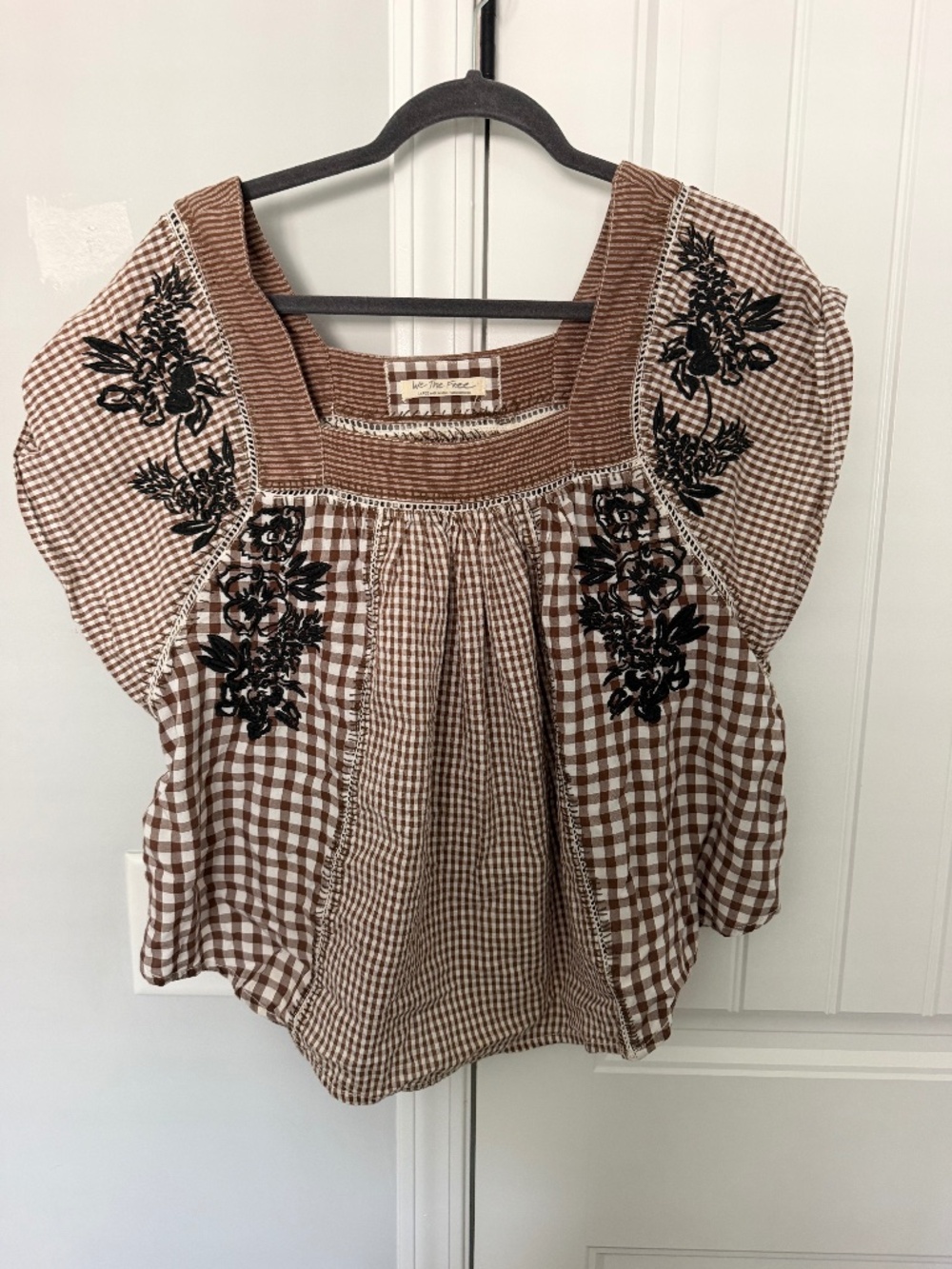 Gingham Free people top